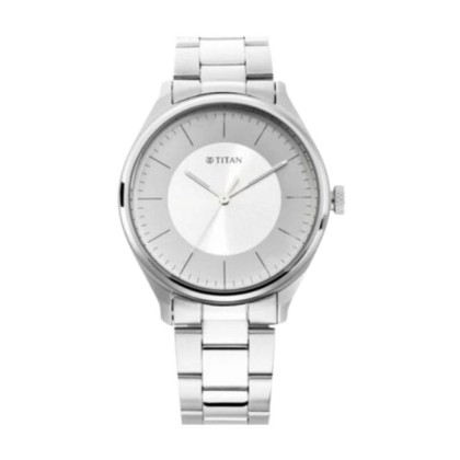 Titan NT1802SM03 Analog Grey Dial Stainless Steel Men Watch